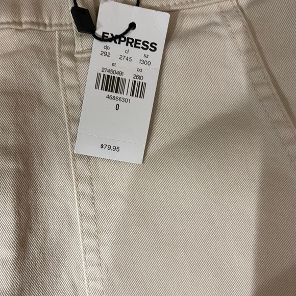 Express Ladies Tan Straight Ankle High Rise Joggers Jeans NWT Size 0 - Picture 5 of 6